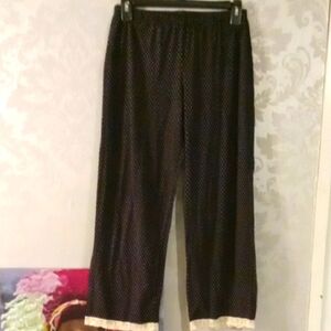 Women's Black Polka Dot Pajama Pants